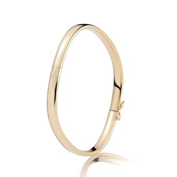 14 karat Armring TV (hule), Ø 5,5 cm og 5,0 mm i bredde